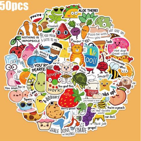

(BISA COD) SM27 50pcs Sticker Stiker Motif Cartoon Untuk Skateboard Koper Lemari TERPERCAYA Kode 1226