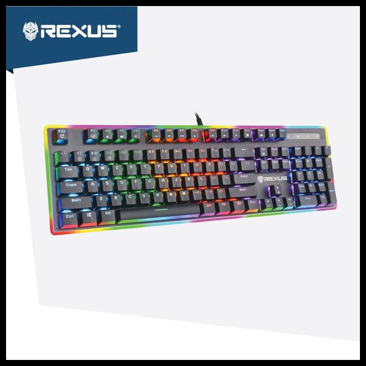 Keyboard Gaming Mechanical Legionare Rexus Mx10 Rgb Outemu Switch - Switch Cokelat