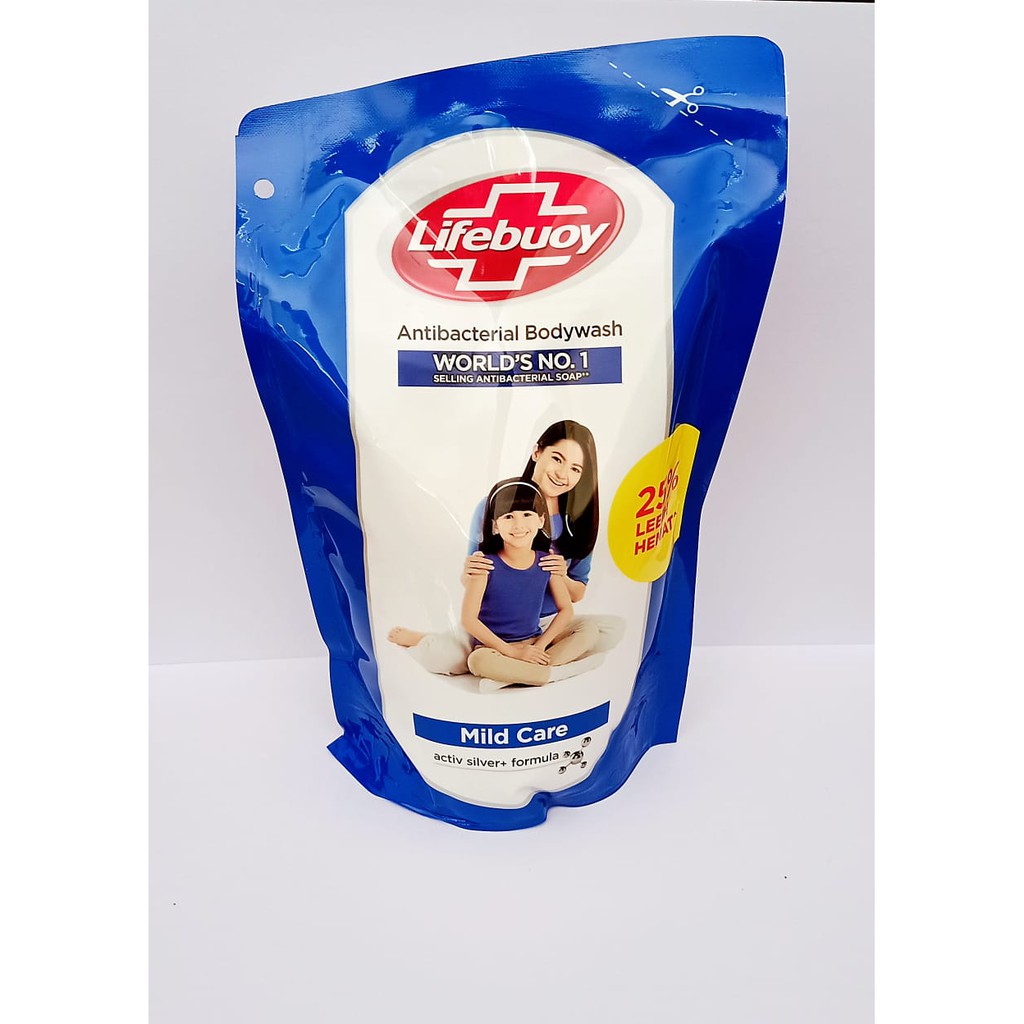 Lifebuoy Mild care Biru Sabun Mandi Refill Cair 400mL 250ml