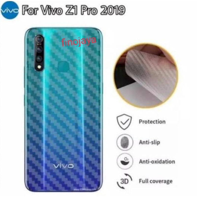 Garskin Carbon Vivo Z1Pro Anti jamur belakang transparan