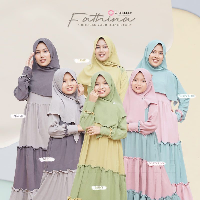 Oribelle kids/ Fathina oribelle / Gamis anak / Gamis remaja