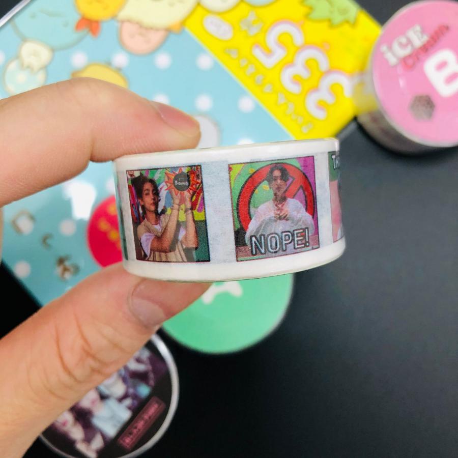 Stiker Kertasselotip Washi Gambar Kpop BTS Dynamite Blackpink Untuk Dekorasi Album Foto DIY