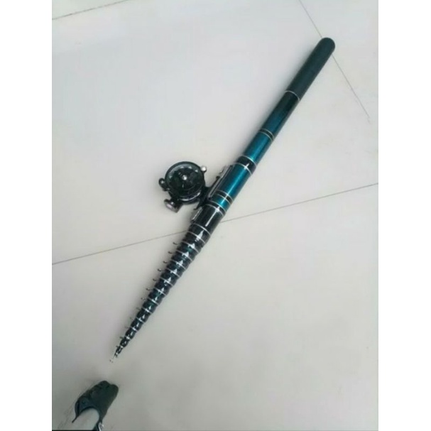 Joran tegek kolong pancing joran ruas pendek full carbon