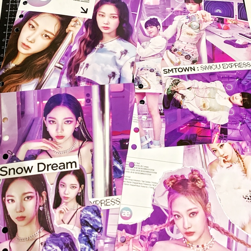 

aespa dreams come true binder cover / binder deco A5 6 ring