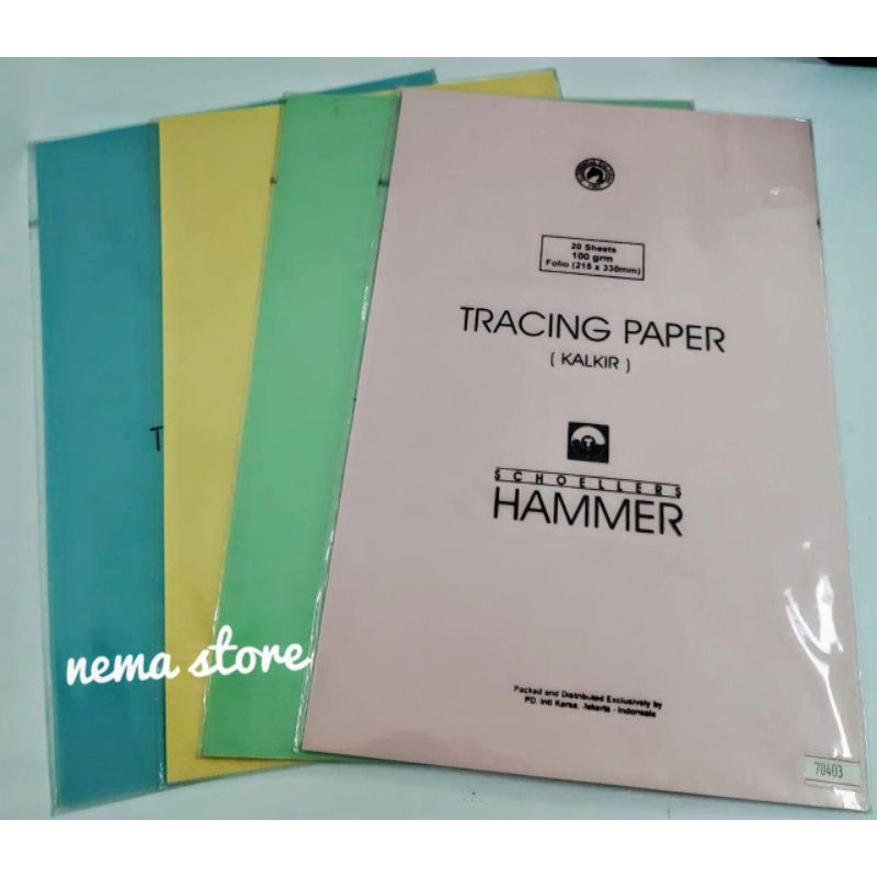 

KERTAS KALKIR FOLIO WARNA/ TRACING PAPER FOLIO WARNA/ KERTAS TRANSPARAN