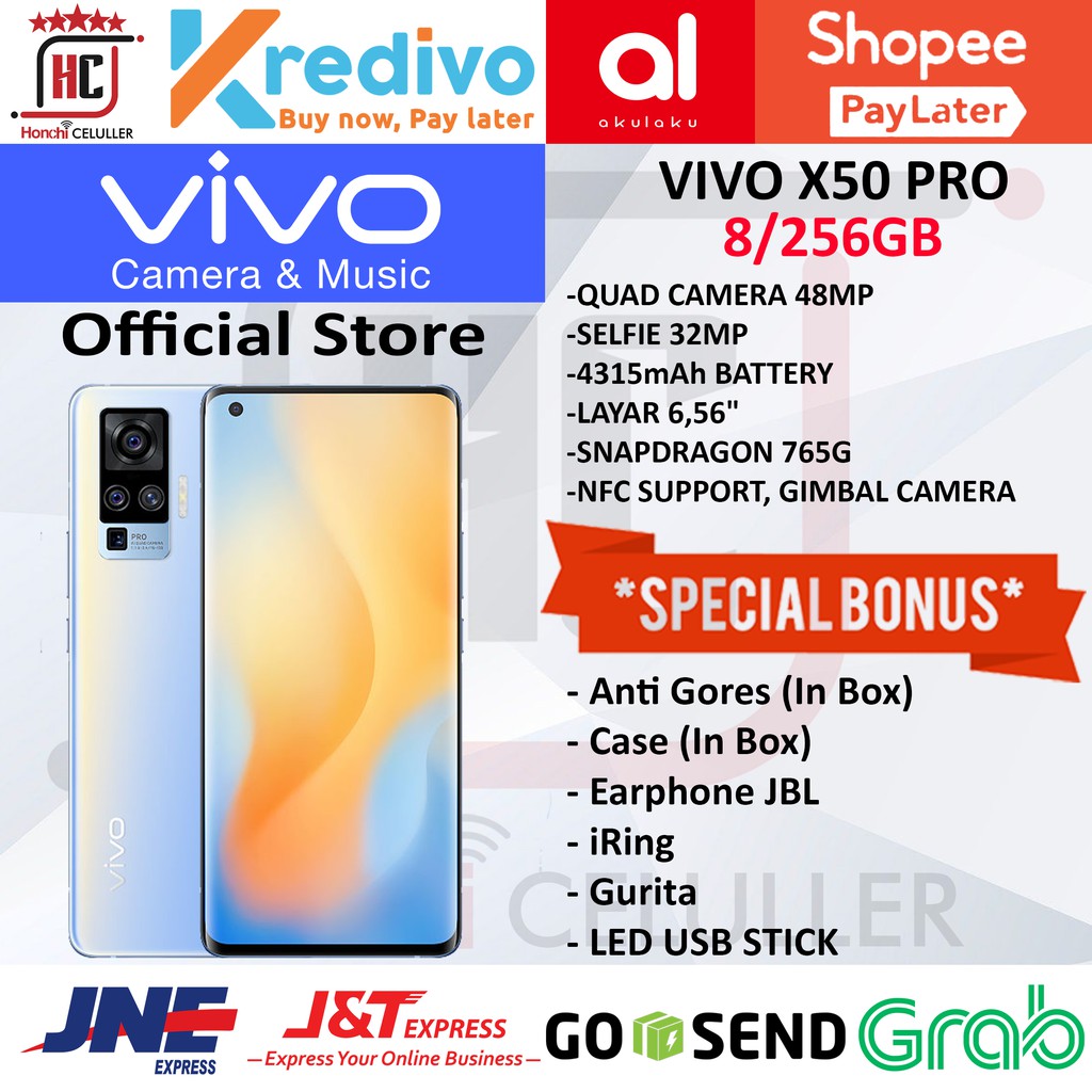 VIVO X50 PRO 8/256GB GARANSI RESMI ORIGINAL FULL BONUS