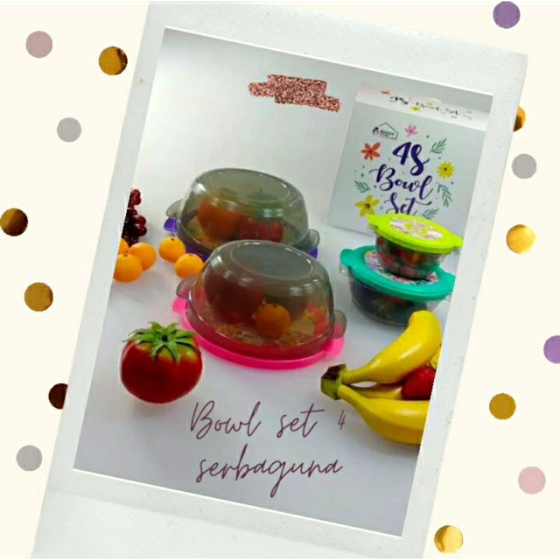 PAVIA BOWL SET 4 SERBAGUNA BIGGY HOME ~kc DISKON
