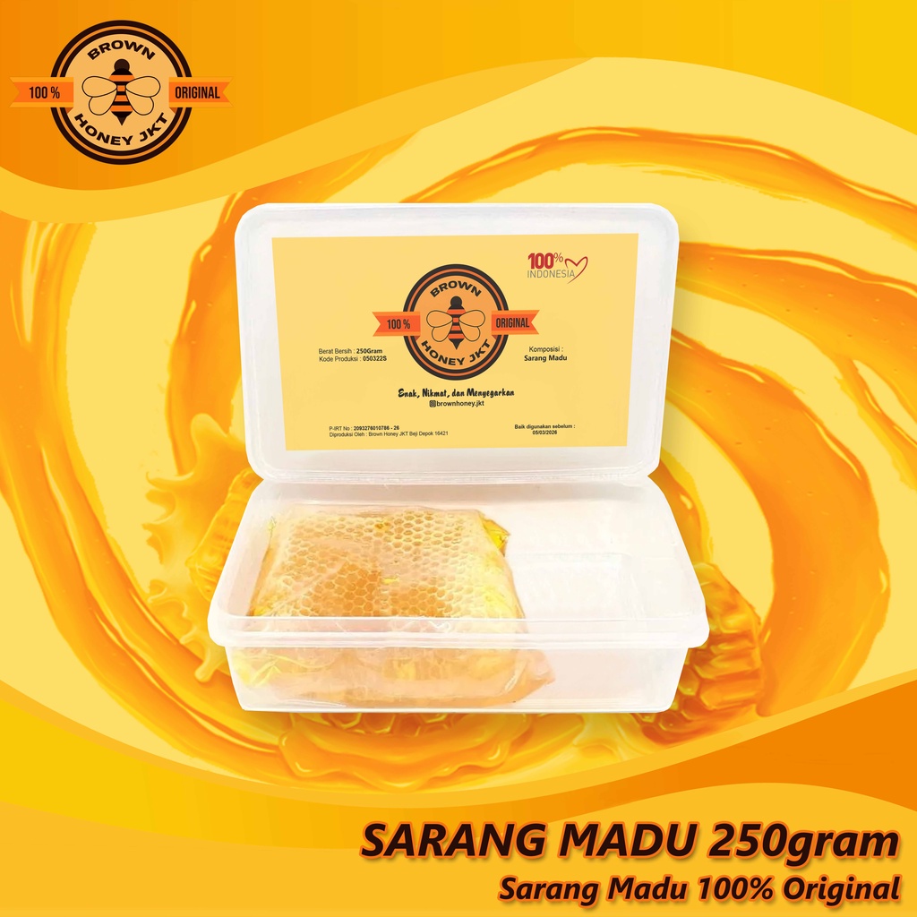 

Brown Honey Sarang Madu 250gram 100% ORIGINAL