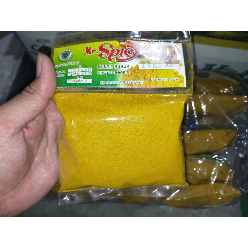 

Kunyit Bubuk Super Merk Mr. Spicy Kemasan 100 Gram