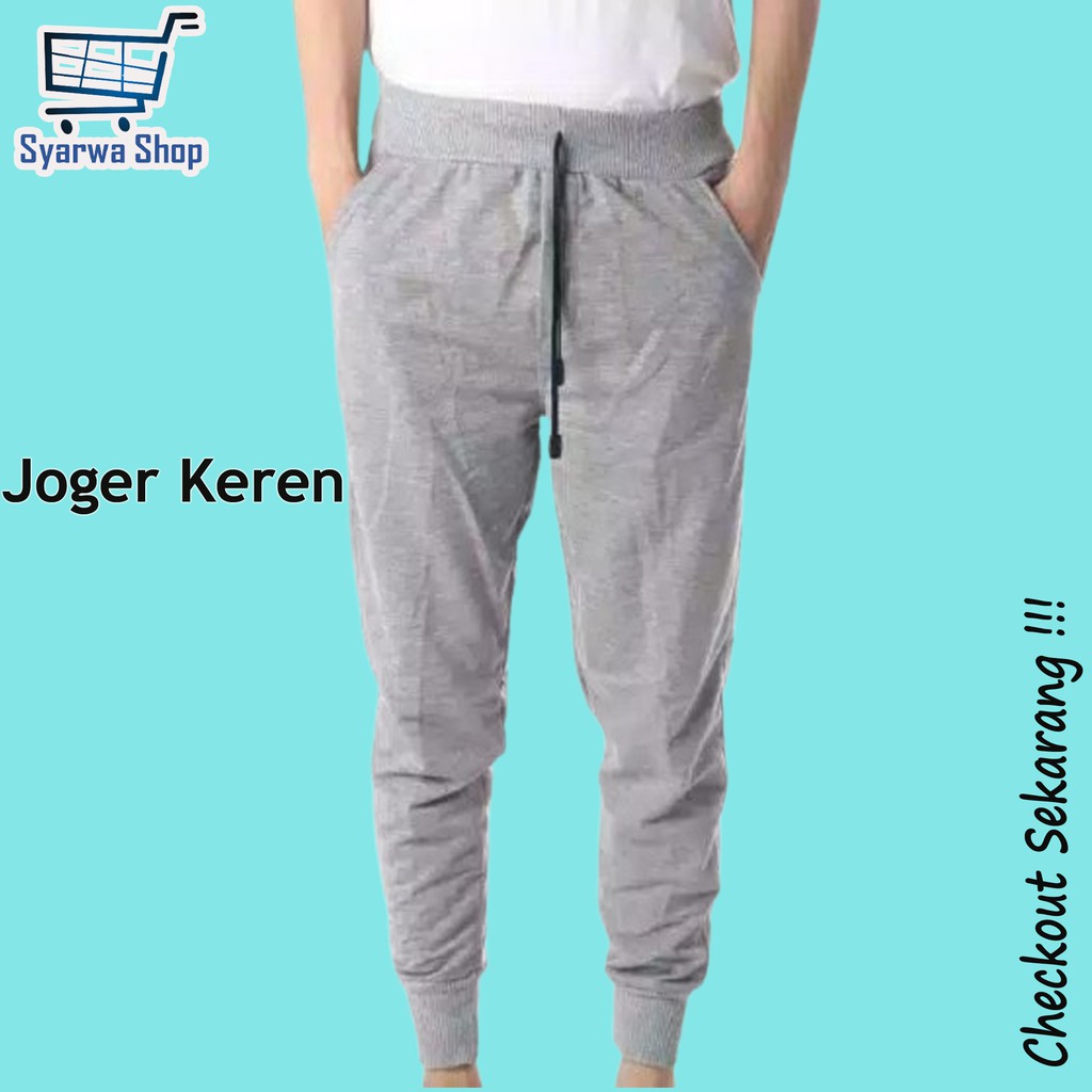 Celana Joger Pria  Celana Training Trening Jogger Pria Wanita Olahraga Panjang Polos Original Impor