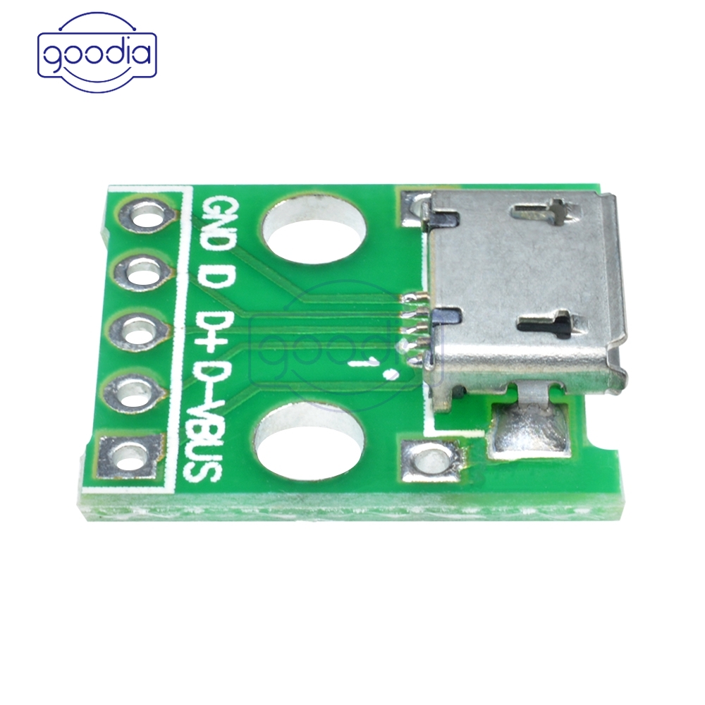 ✫〖ready to ship/COD〗✫ Set 2Pcs Adapter Converter Micro USB to DIP 5pin Female 2.54mm