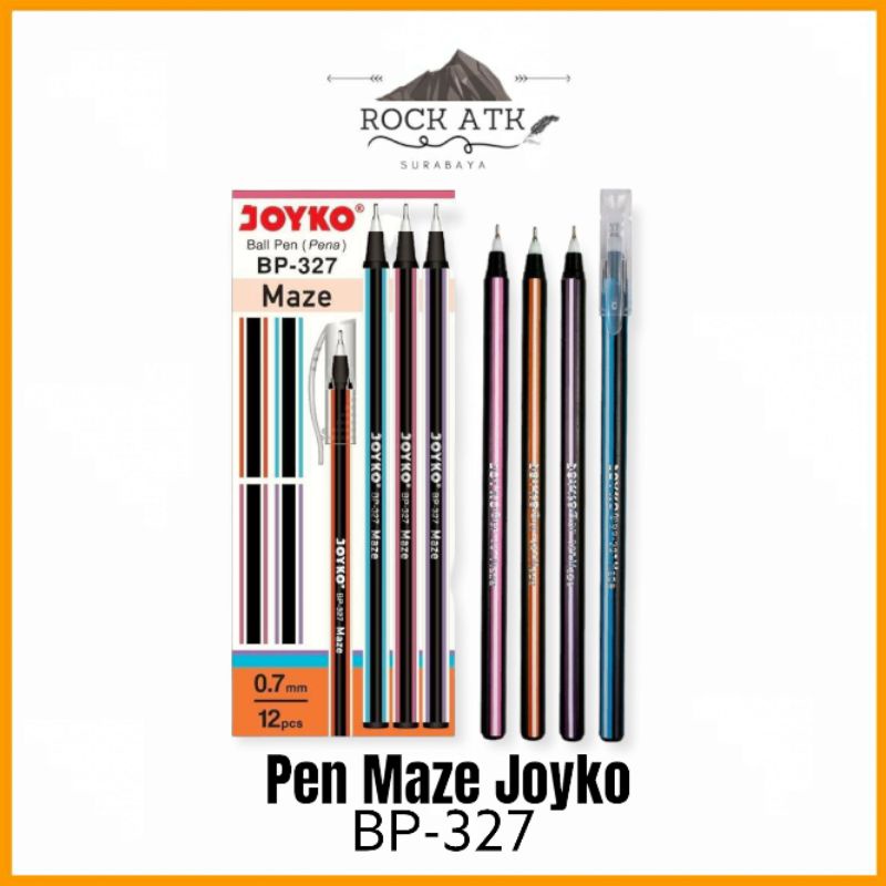 

LUSIN Joyko Ball Pen Pulpen Pena BP-327 Maze 0.7 mm Bolpoin (12Pcs)