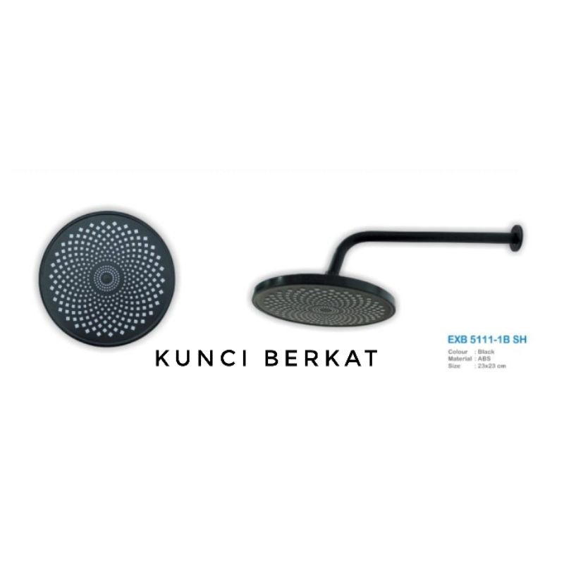 Wall Shower Hitam1/Shower Tanam Black/Sower Set