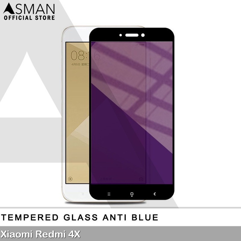 Tempered Glass Blue Light Full Lem Xiaomi Redmi 4X Anti Radiasi Screen Protector