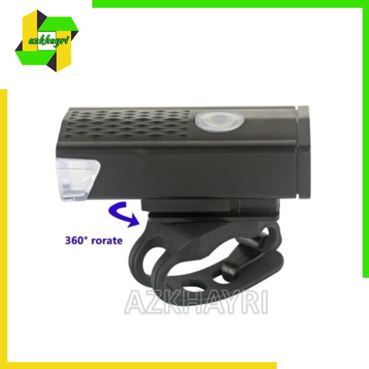 Lampu Depan Senter Sepeda CREE LED 300LM USB Rechargable