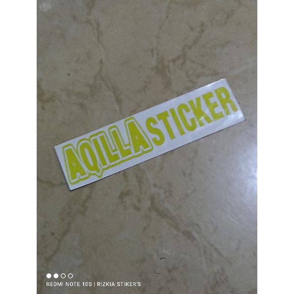 stiker RIQUES NAMA COSTUM cutting terbaru