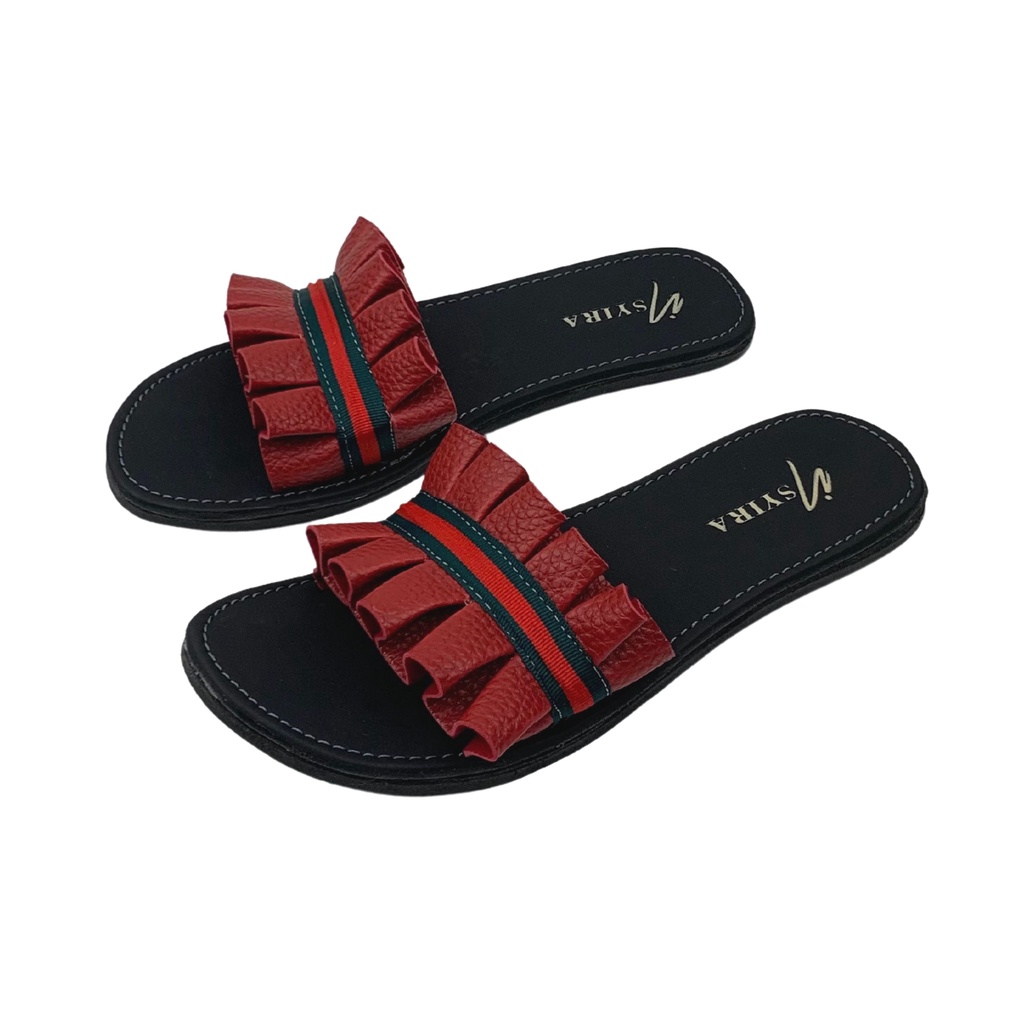 Insyira - Sandal Wanita Alena / Sandal Slop Wanita Non Slip Alas Hitam