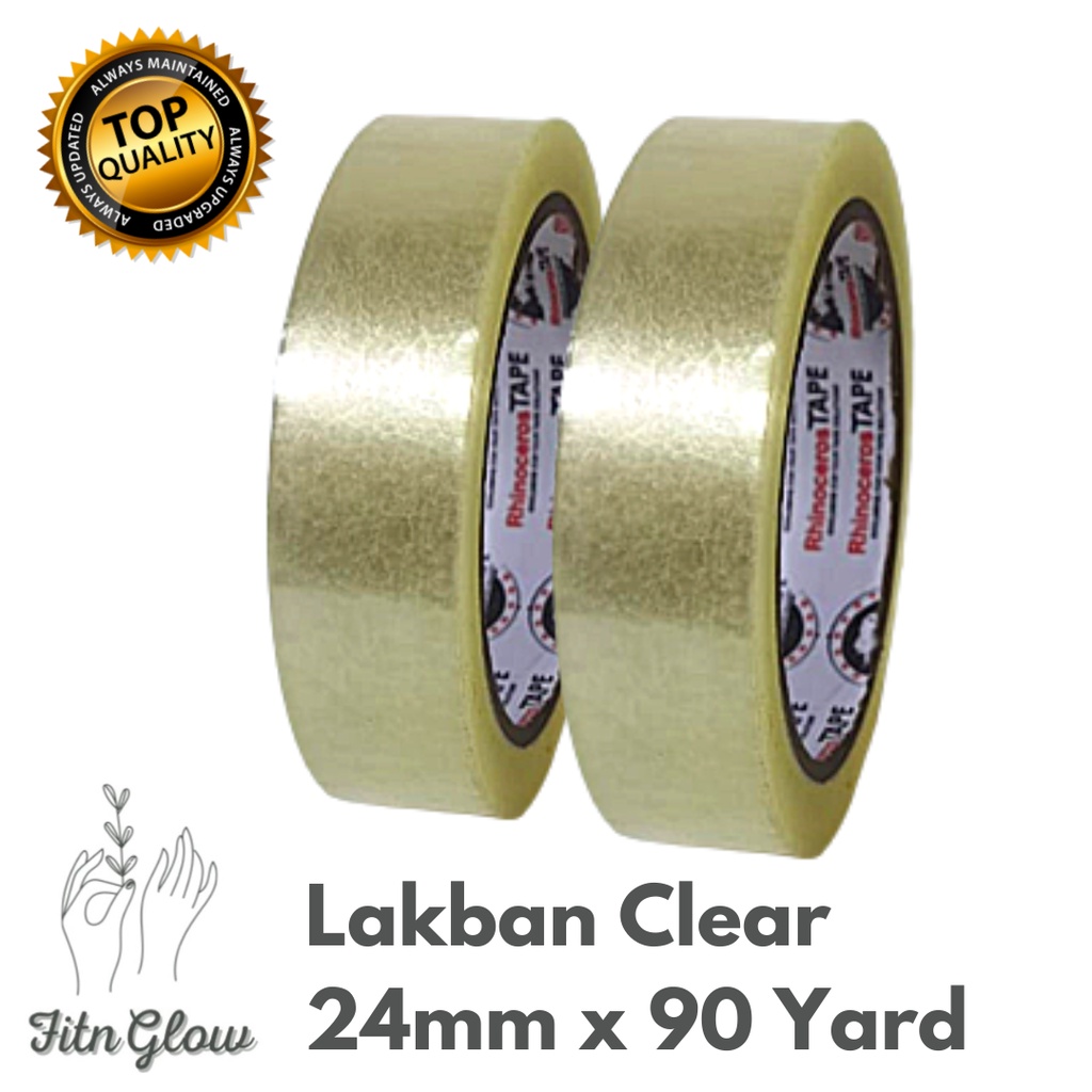 

Lakban Clear 24mmx 90 Yard Isolasi Bening Putih 1Inch