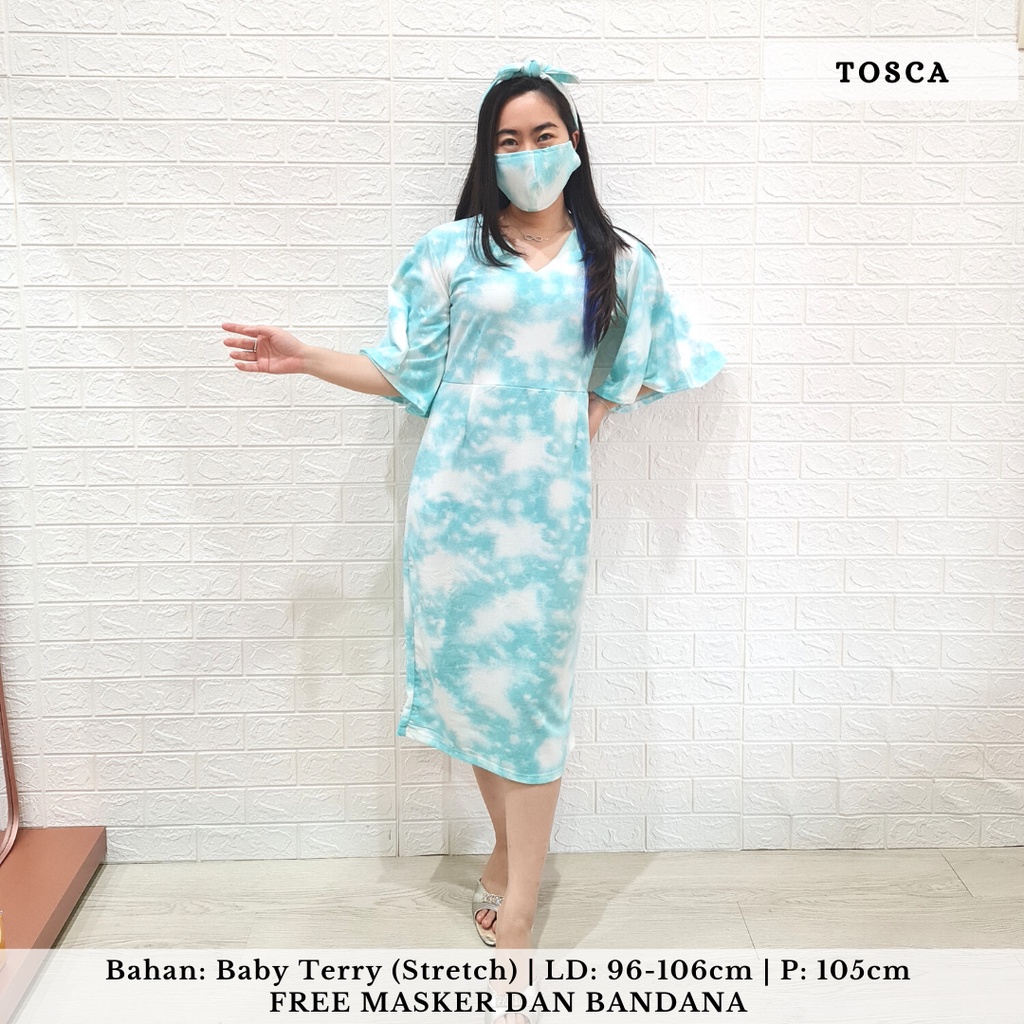 3684 cloud dye cape dress casual dress