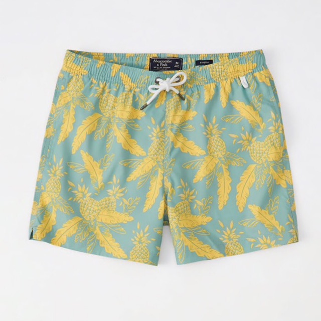 Celana Abercrombie & Fitch Classic Trunks Yellow Pineapple Original