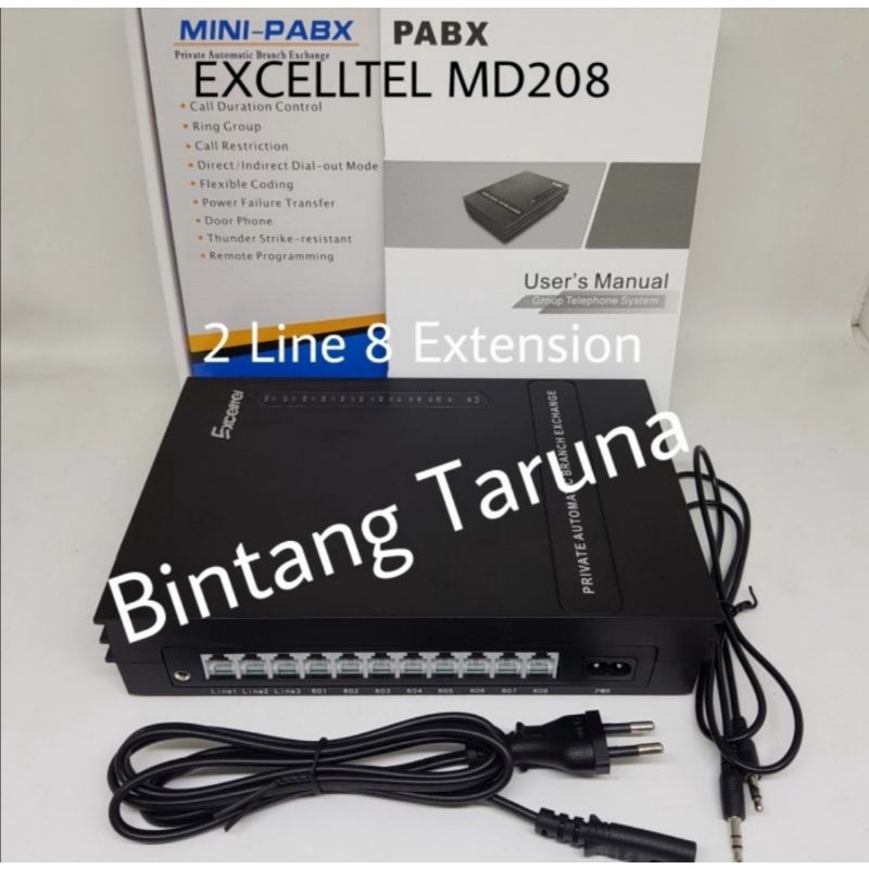 Mini Pabx Excelltel MD208 Pabx 2 line 8 ext Pabx Excelltel MD-208 ORI