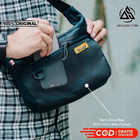 AUTHENTIC Tas Selempang Slempang Sling Bag Pria Cowok Kerja Sekolah Distro Murah Original