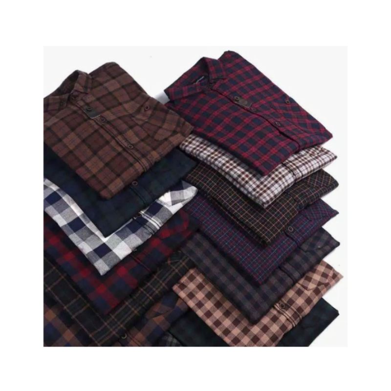 Kemeja Flanel Wanita Pria Hem Kotak (lengan panjang)