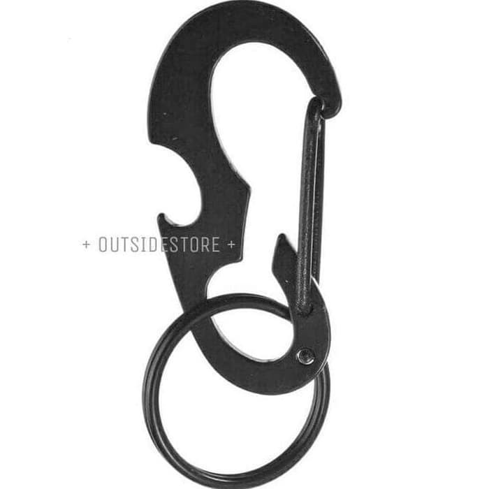 Carabiner Pembuka Botol Stainless Steel EDC Multifungsi Karabiner