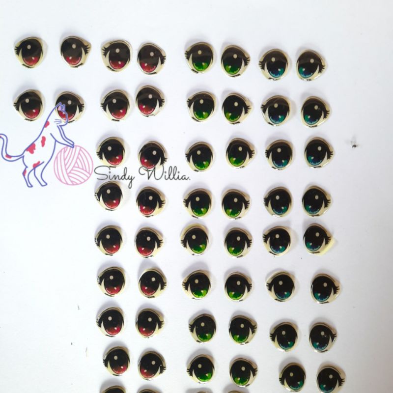 mata amigurumi /mata boneka rajut 10 pasang