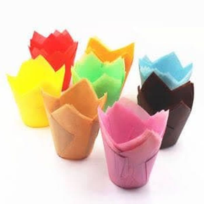 Cup case tulip untuk Bolu Kukus / Bolu Hongkong 100 pcs