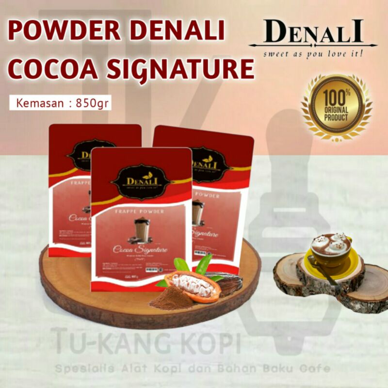 

POWDER DENALI COCOA SIGNATURE BUBUK MINUMAN RASA COKLAT MILKSHAKE BERKUALITAS 800GR PRODUK ORIGINAL