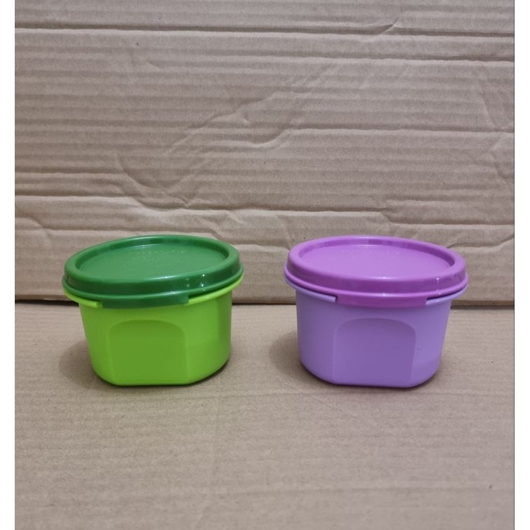 tupperware mm ROUND 1PC TEMPAT CABE TEMPAT snack BABY @ 200ML / BOX UNGU/  BOX HIJAU IJO UNGU