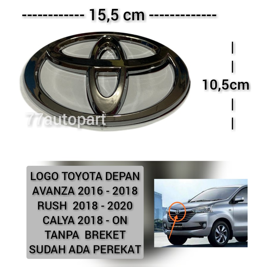 avanza 2016 2017 2018 rush calya 2018 on logo toyota depan