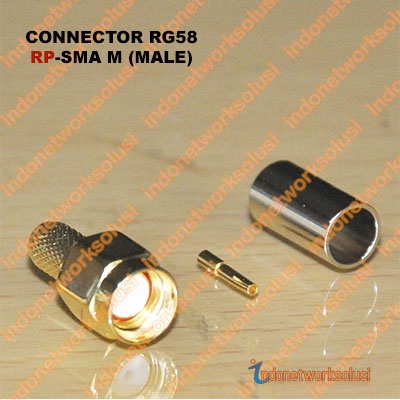 KONEKTOR CONNECTOR RG58 RP-SMA M (MALE)