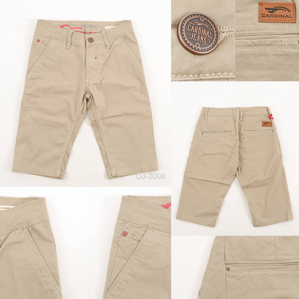 [043002000] Celana Pendek Jeans Cowok Coklat Muda Cardinal 33-38