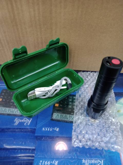 Swnter mini super terang swat mini police mini led XPE LED COB  kabel recharge box