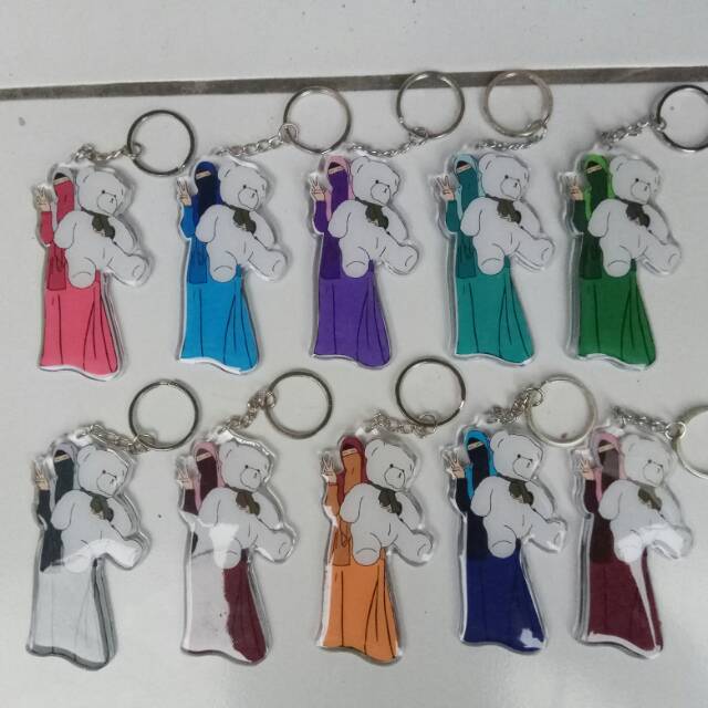 Ganci muslimah  boneka beruang