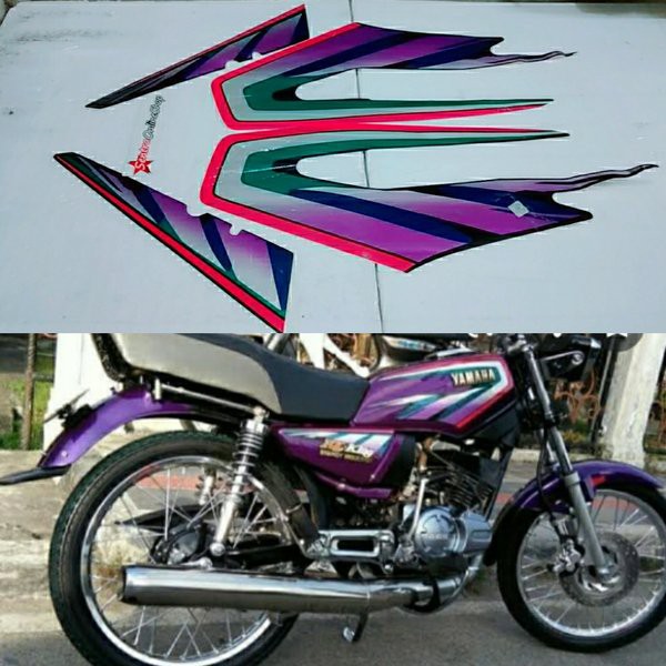 POLET striping list motor rx king warna ungu