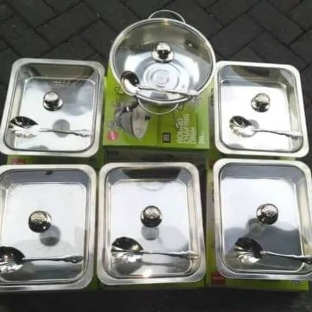 Jual set prasmanan tutup kaca 12in1 / tempat makan prasmanan | Shopee