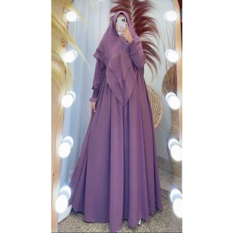 Dress Syari. Gamis Syari. Fashion Muslim. Pakaian Wanita. Dress Pesta. Hasanah Syari