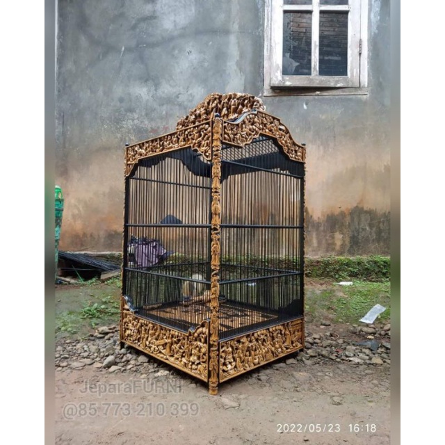 Sangkar Ukir Jepara Kotak