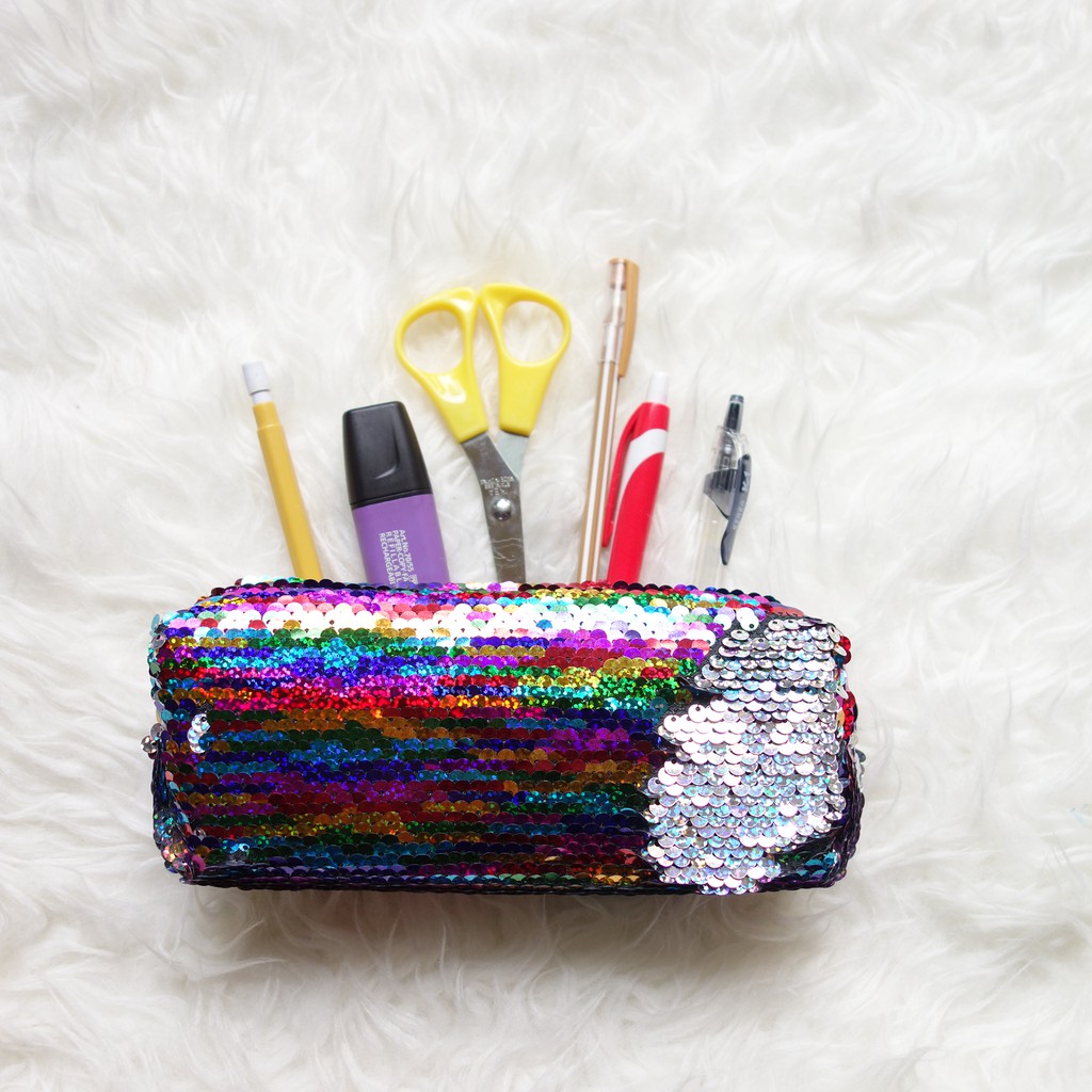 Skoola Tempat Pensil Sequin Manik BD007 Pencil Case