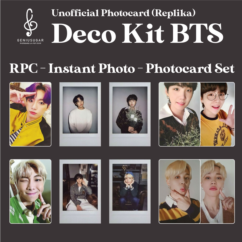 [BTS DECO KIT] PHOTOCARD UNOFFICIAL RPC - INSTANT PHOTO - PC SET