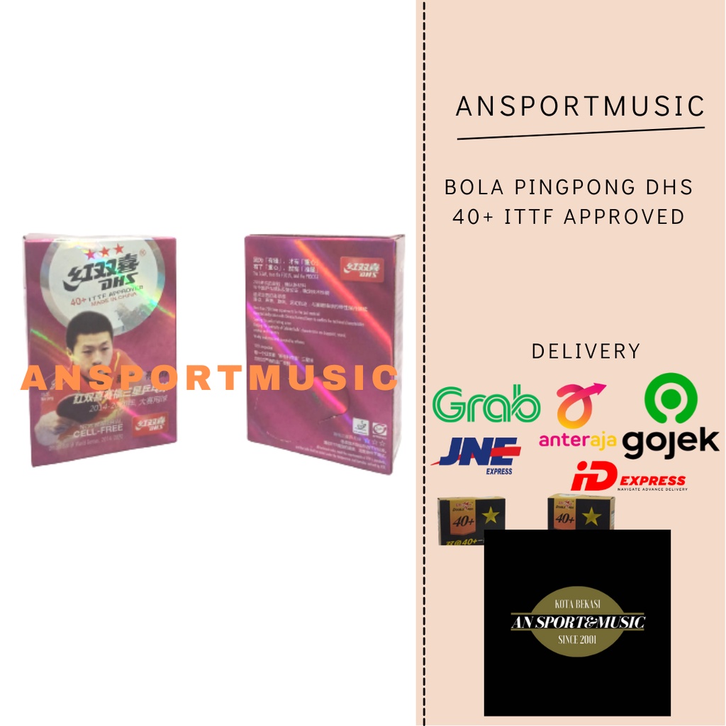 Bola Pingpong Tenis Meja DHS 40+ Original 100%