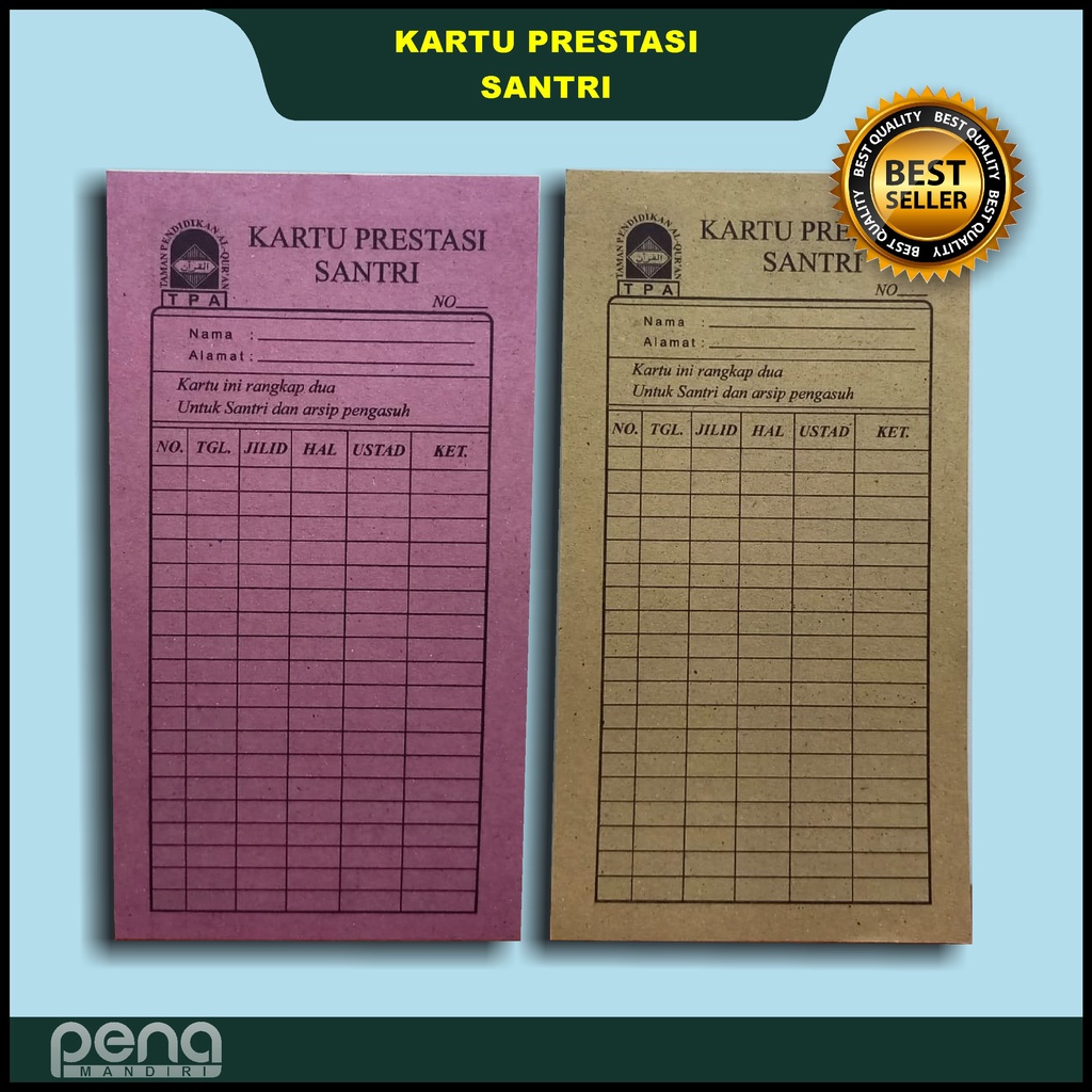 Kartu Prestasi Santri Iqro ECERAN