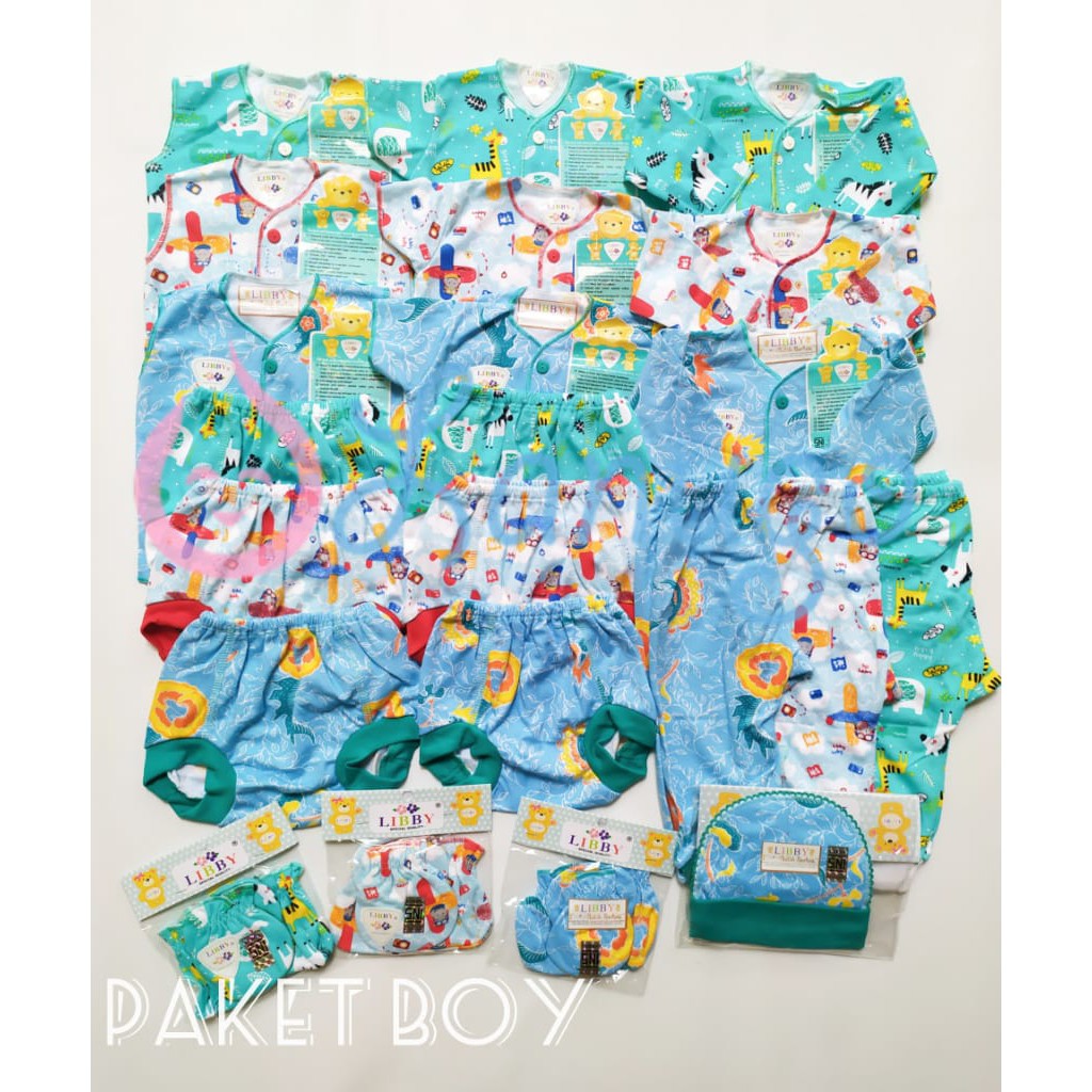 Paket LIBBY Newborn  MOTIF  Terbaru 31 pcs Paket Baju  