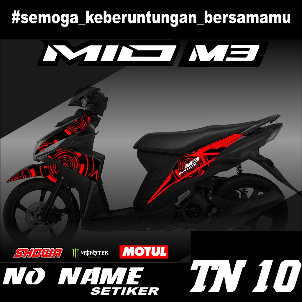 Sticker Striping mio m3 (tn10) - decal Stiker setriping Variasi List Motor