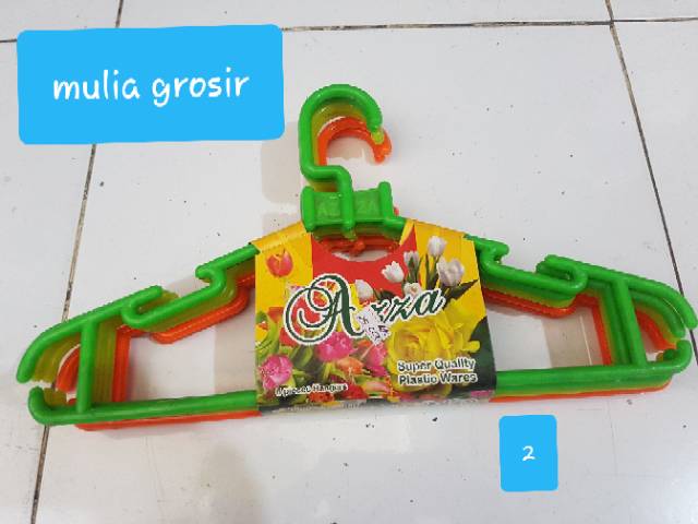 Hanger Plastik  Warna-Warni Isi 6pcs