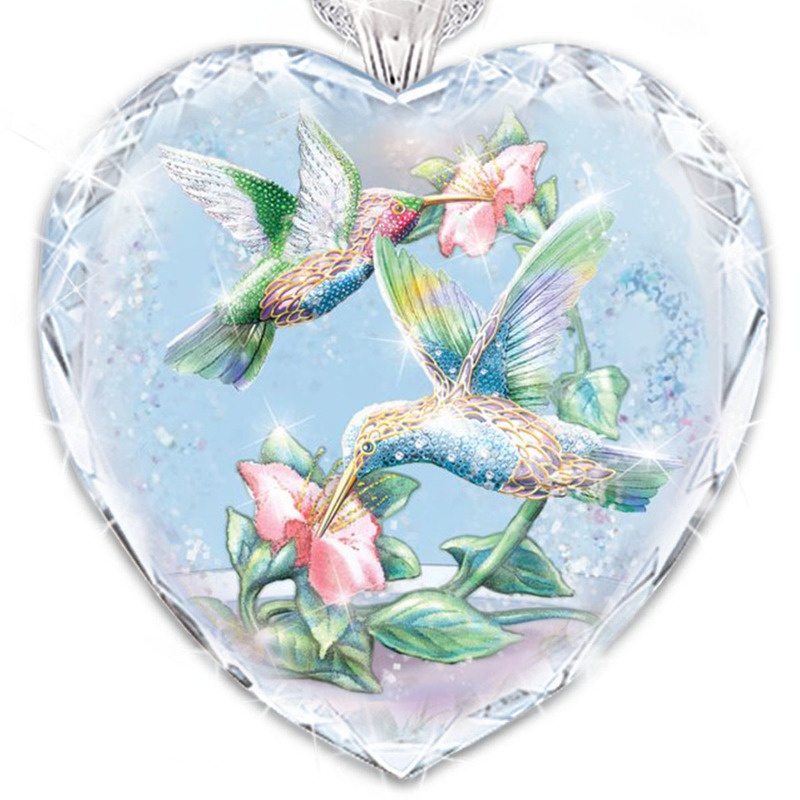 Kalung Liontin Burung Bahan Alloy Hias Kristal Zircon Putih Untuk Wanita