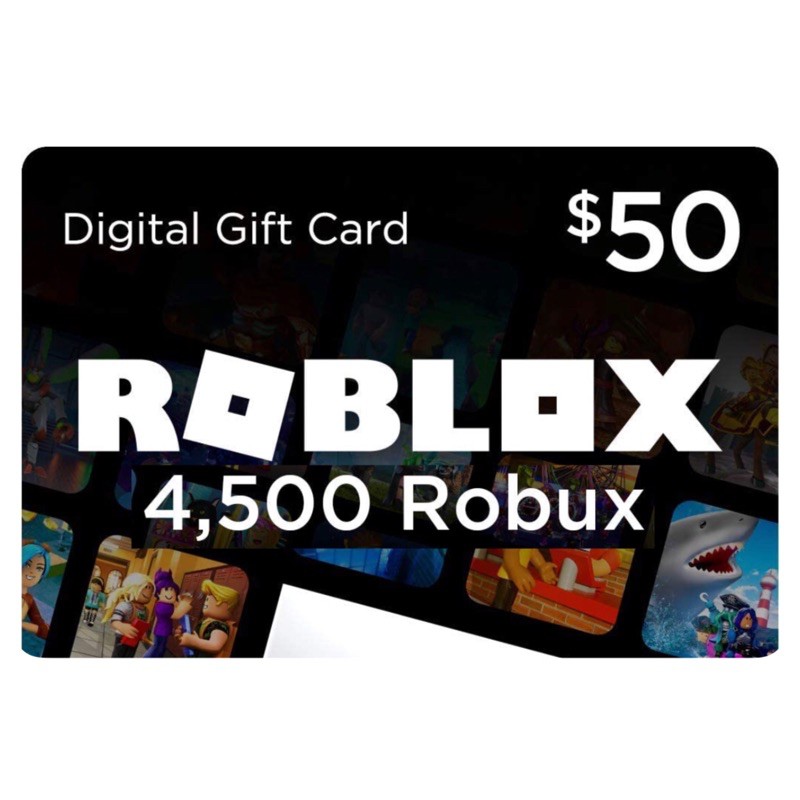 Roblox 50 Game Card 4500 Robux Shopee Indonesia - 342 000 robux to usd